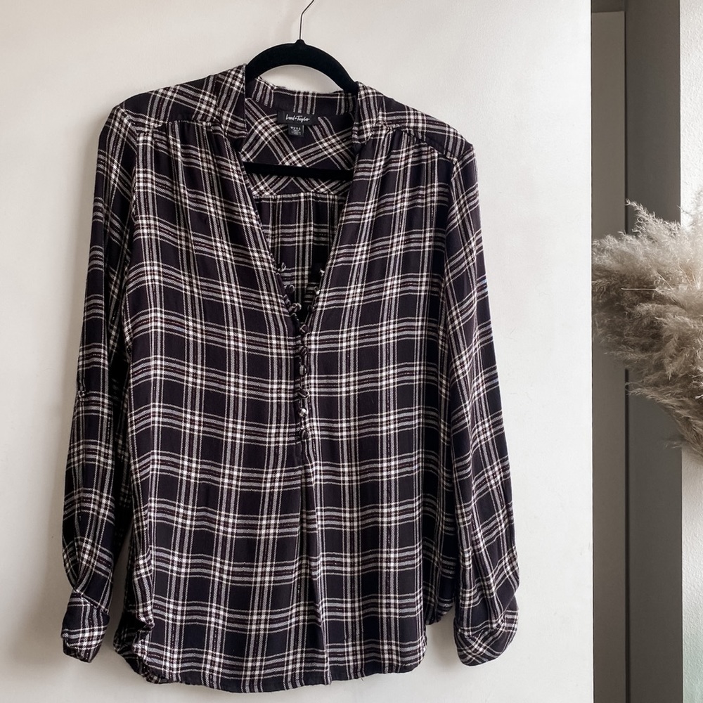 Lord & Taylor Flannel Top